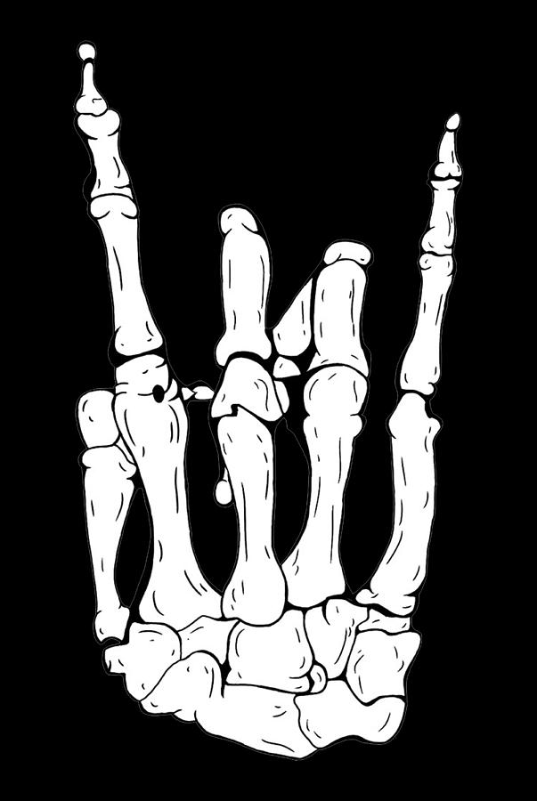 Skeleton Rocker Hand Digital Art by Maya Albratos - Pixels