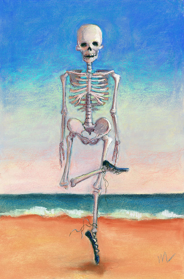 Halloween Mixed Media - Skeltic Dancer by Marie Marfia Fine Art