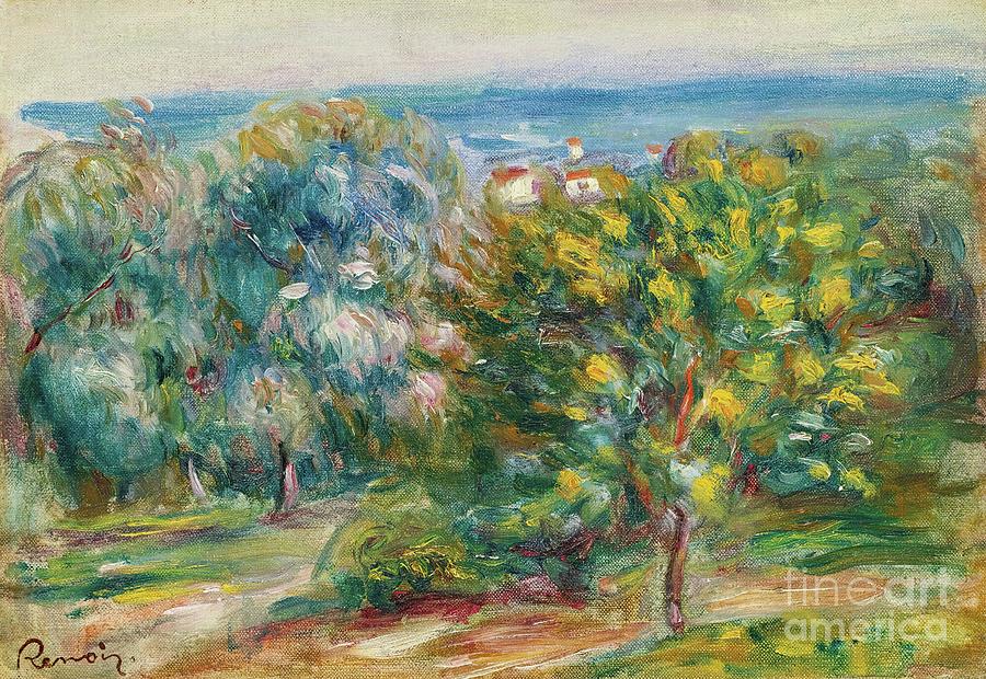 Sketch Of A Landscape In The Midi, 1910 Painting by Pierre Auguste Renoir