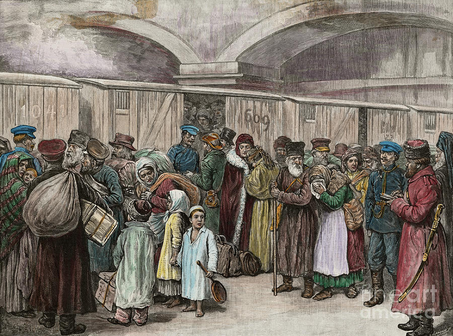 Sketch Of Jews Being Ordered Photograph by Bettmann