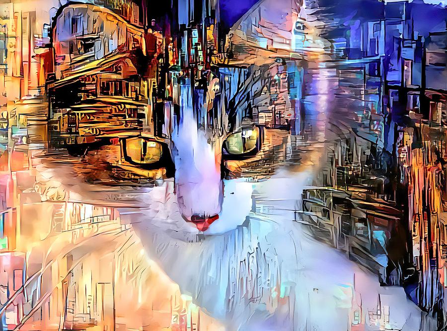 Sketchy Golden Kitty Digital Art by Don Northup