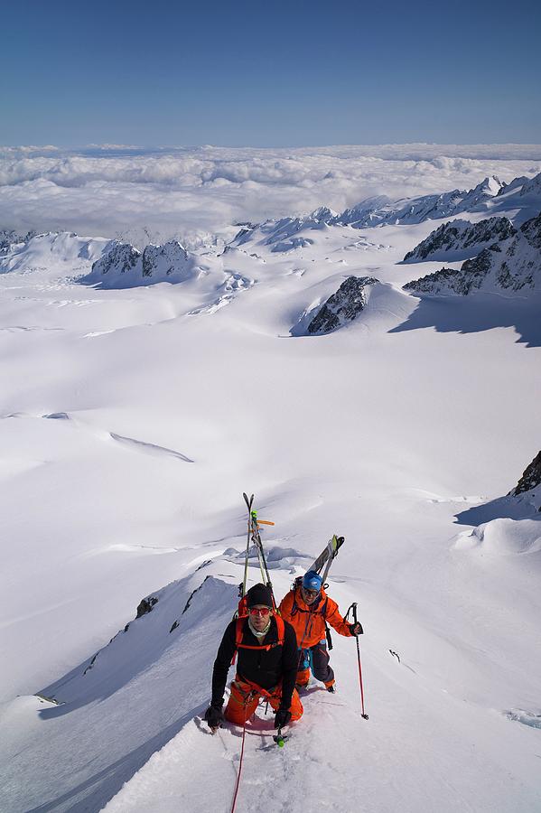 Ski Area Above Fox Glacier, New Zealand Digital Art by Francesco Tremolada