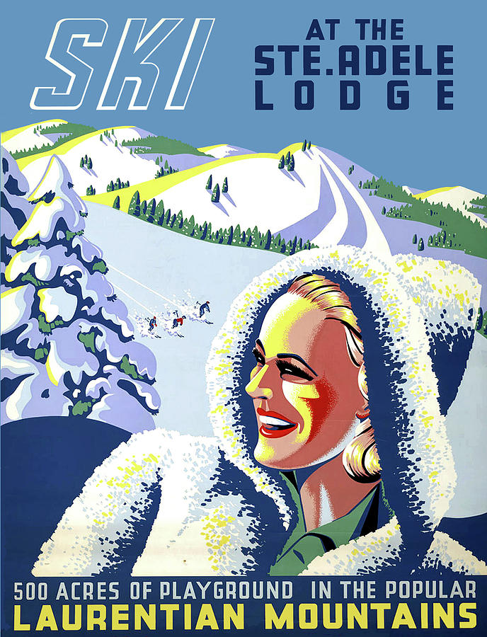 Ski at the Adele Lodge Digital Art by Long Shot