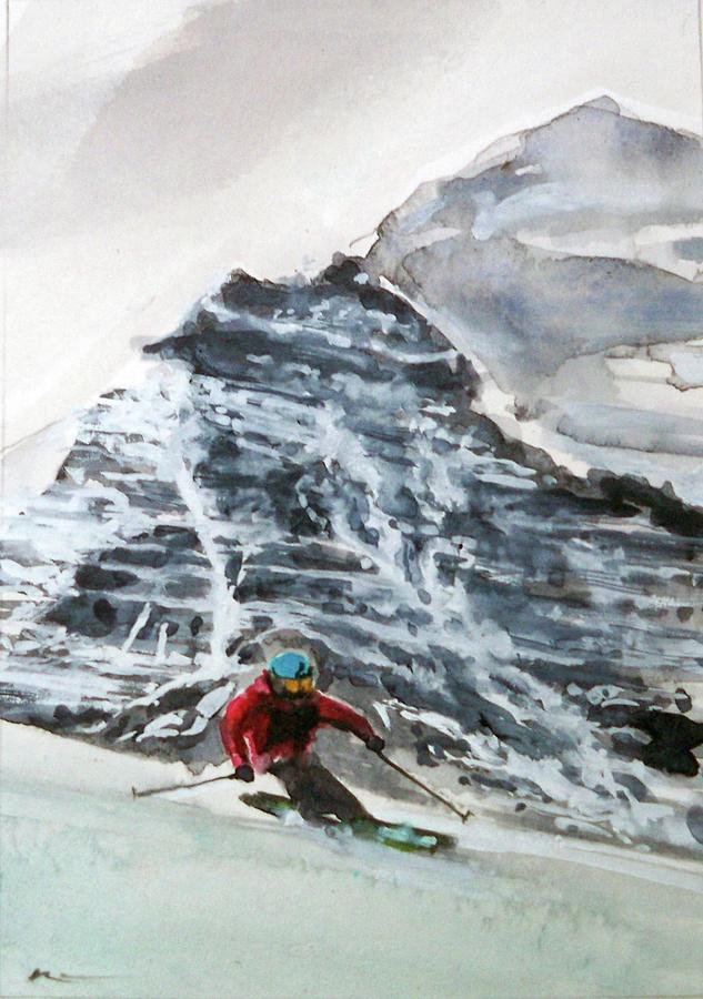 Ski Big Painting by Ed Heaton