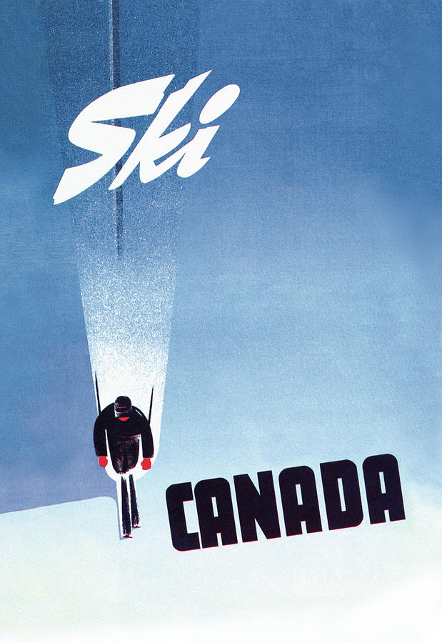 Ski Canada Painting by Petere Ewart