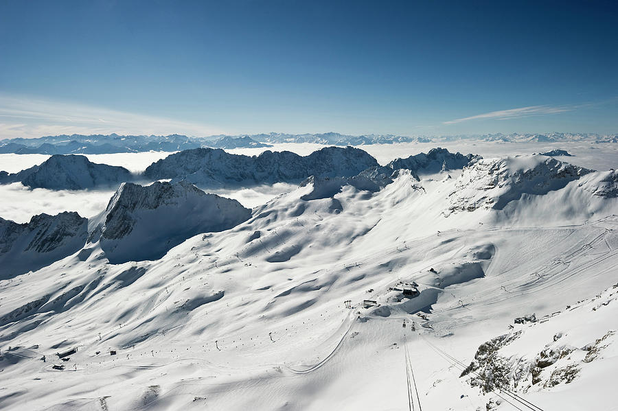 Ski Resort, Zugspitze, Garmisch-partenkirchen, Bavaria, Germany ...