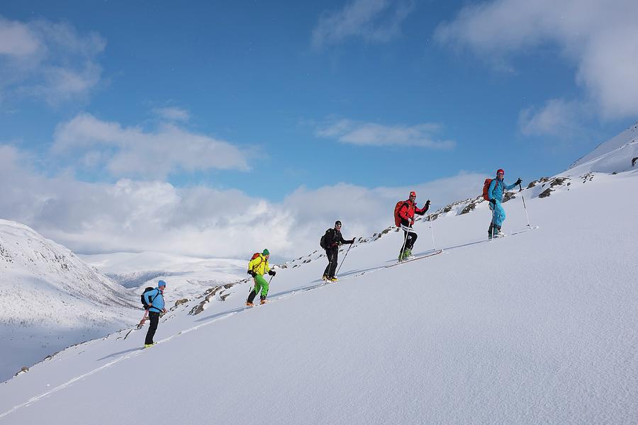 Ski Tour, Kvaloya Is, Troms, Norway Digital Art by Francesco Tremolada
