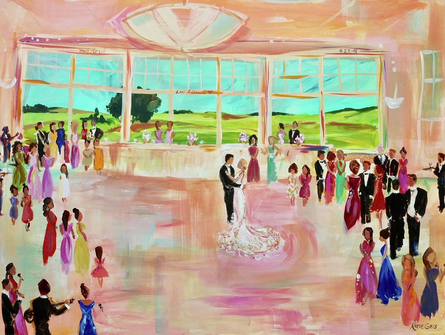 Skibinski Grandinetti Wedding Reception Painting By Katie Geis