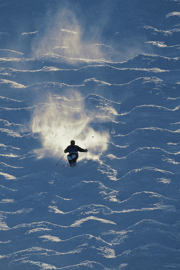 Skier Participating In Freestyle Skiing Photograph by David Madison