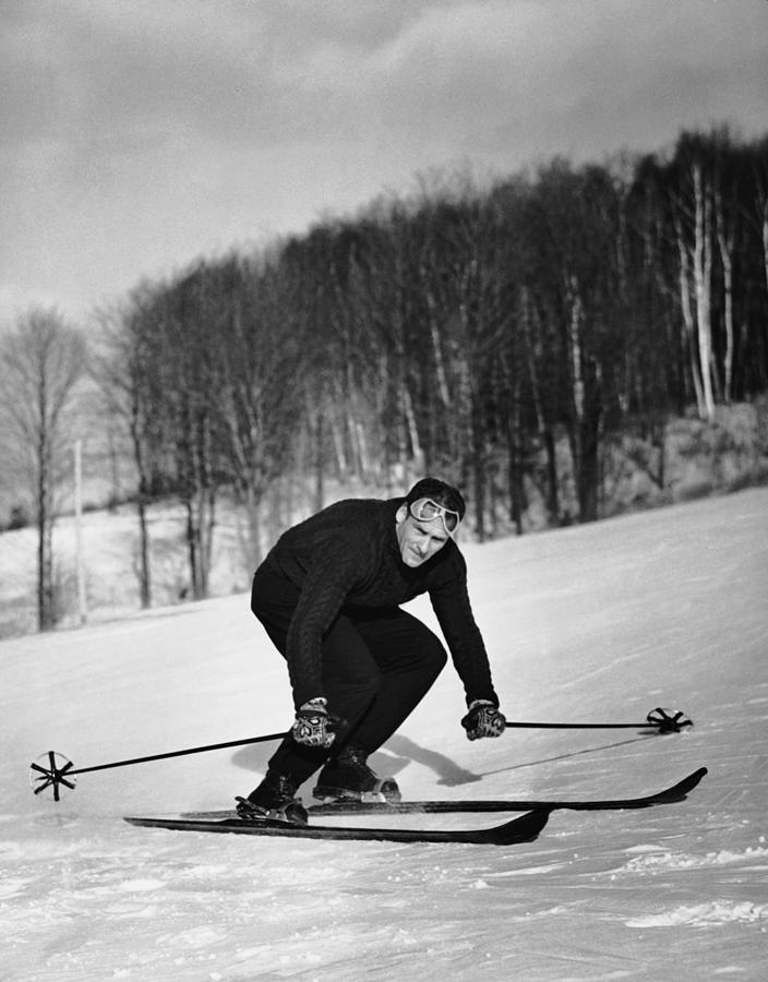 Skier Posing Photograph by George Marks