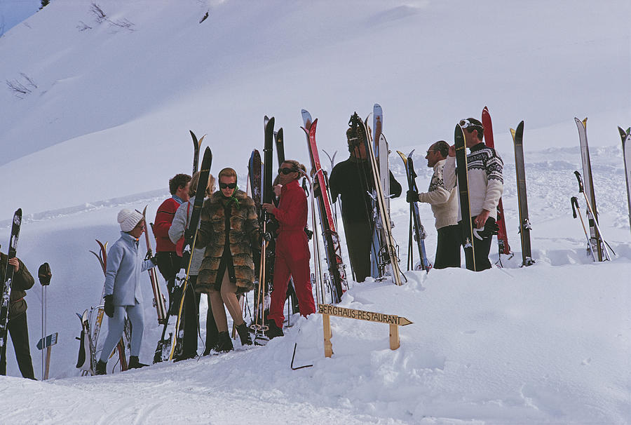 Skiers At Gstaad Photograph by Slim Aarons