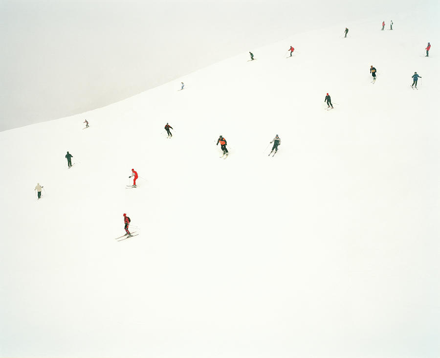 Skiers On Slopes Photograph by Tim Macpherson