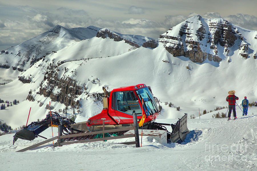 Skiing By The Snowcat Photograph by Adam Jewell