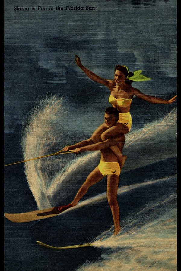 Skiing is Fun in the Florida Sun Painting by Unknown Skiing is Fun in the Florida Sun Painting by Unknown
