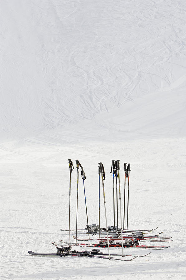 Skis And Ski Poles In Soelden, Tyrol Photograph by Felbert+eickenberg Skis And Ski Poles In Soelden, Tyrol Photograph by Felbert+eickenberg