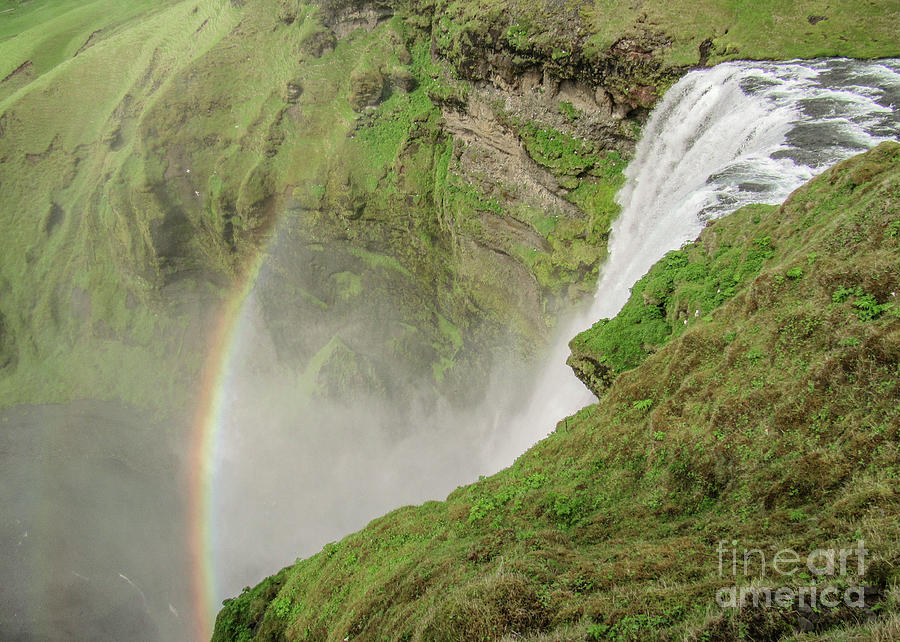 Skogafoss waterfall with beautiful rainbow Photograph by Jekaterina ...