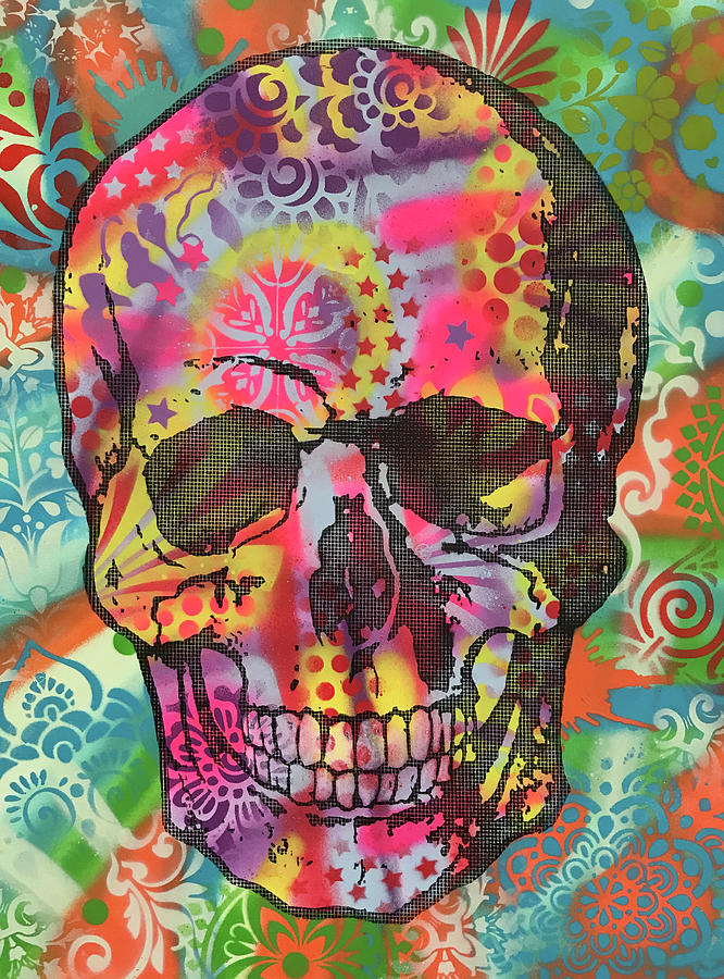 Skull Mixed Media - Skull 1up by Dean Russo