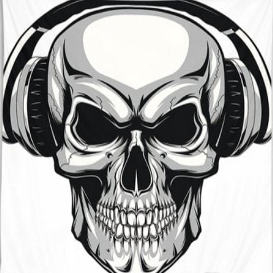 Skull and online headphones