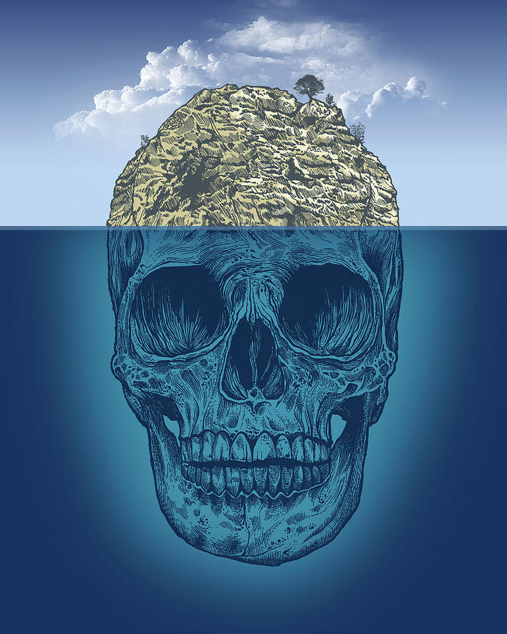 Skull Digital Art - Skull Island by Rachel Caldwell