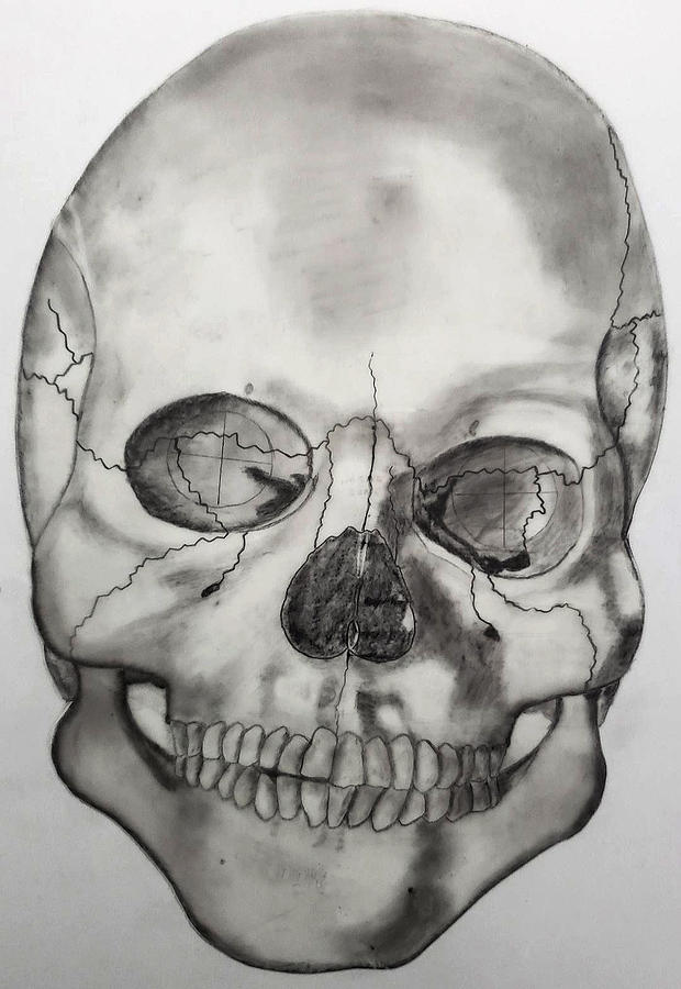 Skull Drawing by Kingsley Krafts