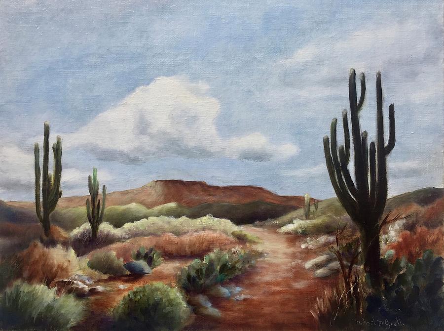 Skull Mesa From Spur Cross Trail Painting by Michael McGrath - Fine Art ...