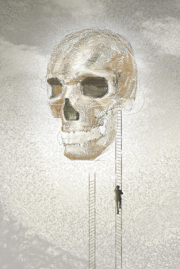 Skull Mixed Media - Skulldive by Greg Simanson