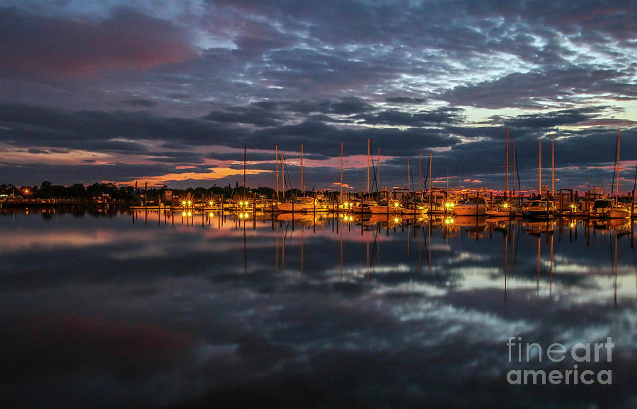 Sky and Marina Reflection Photograph by Tom Claud