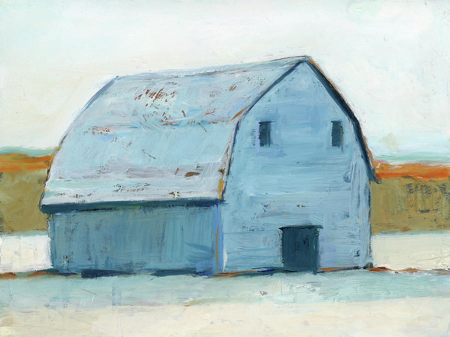 Countryside Painting - Sky Blue Barn I by Ethan Harper
