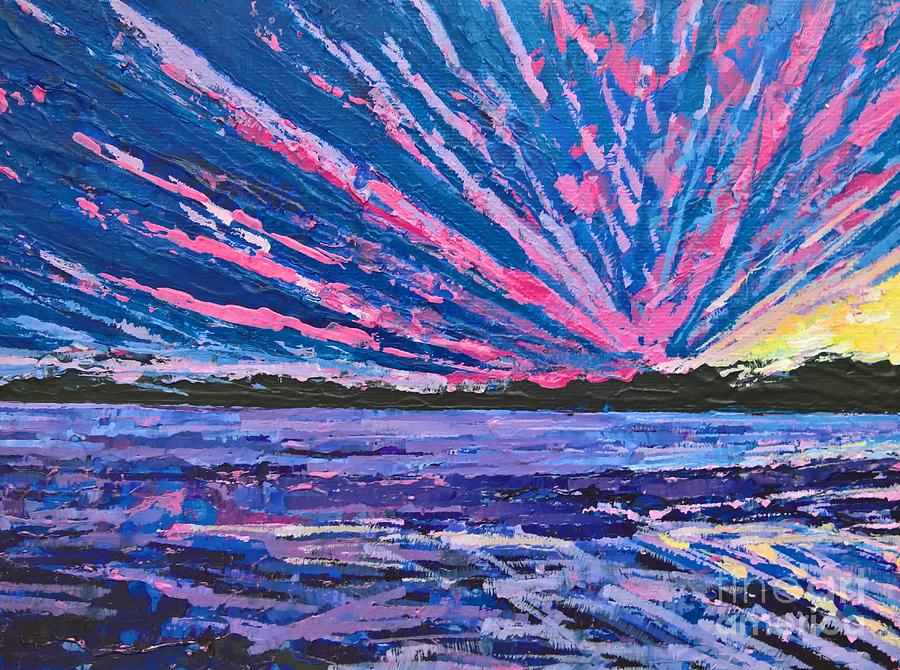 Sunset Painting - Sky Burst by Lisa Dionne
