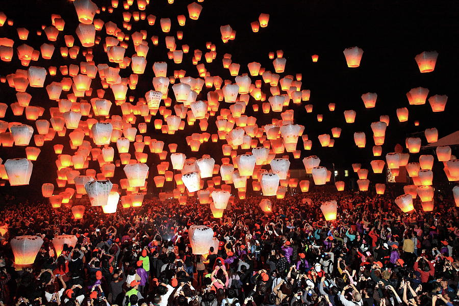 Sky Lantern Festival Photograph by Chenning.sung @ Taiwan