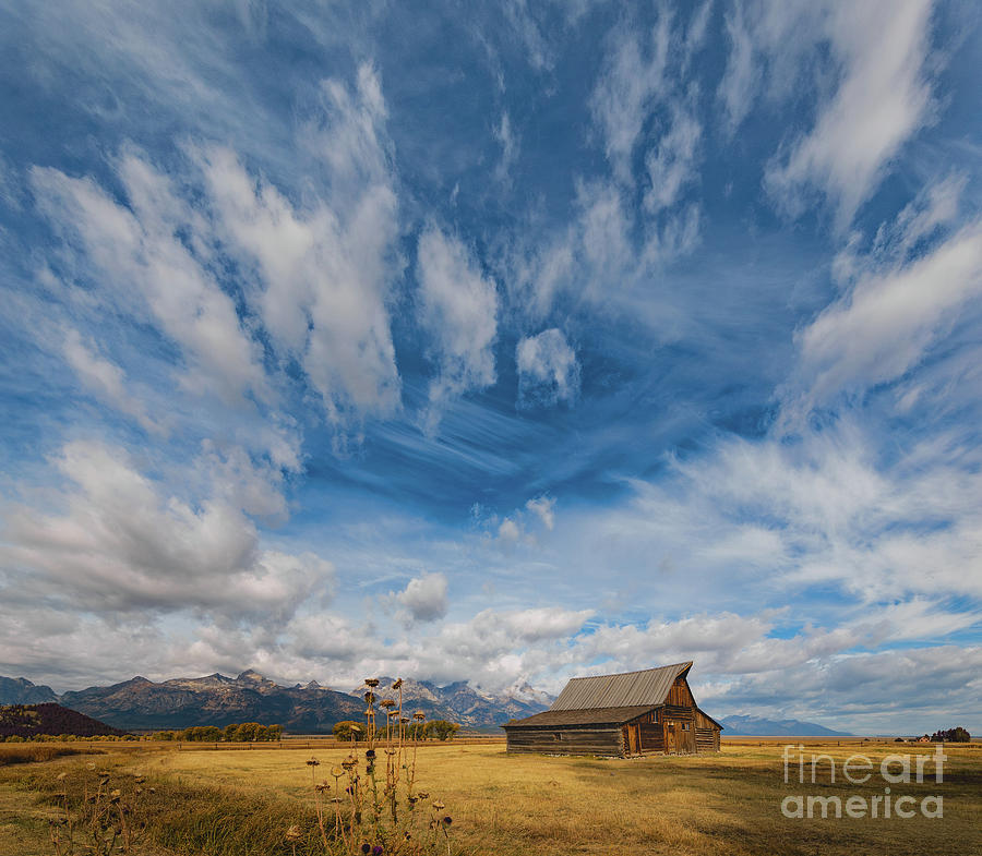 Sky Over T.a. Moulton Barn Photograph by Doug Sturgess