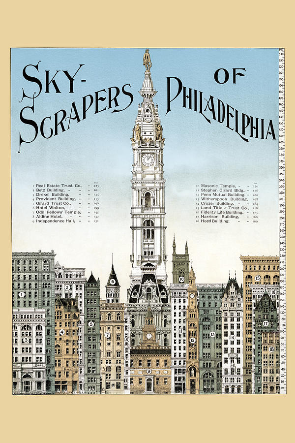 Sky Scrapers of Philadelphia Painting by Unknown