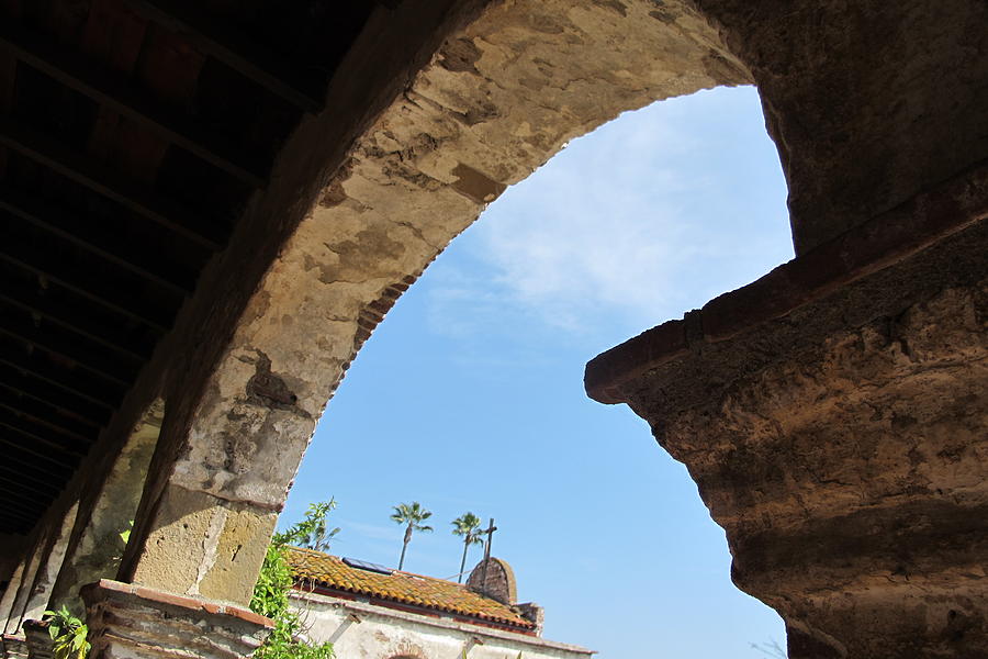 Sky through Arch at Mission San Juan Capistrano Photograph by Laura Smith