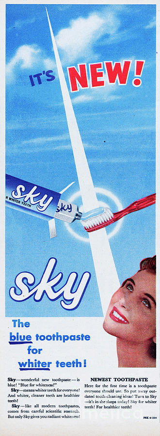 Sky Toothpaste Photograph by Picture Post