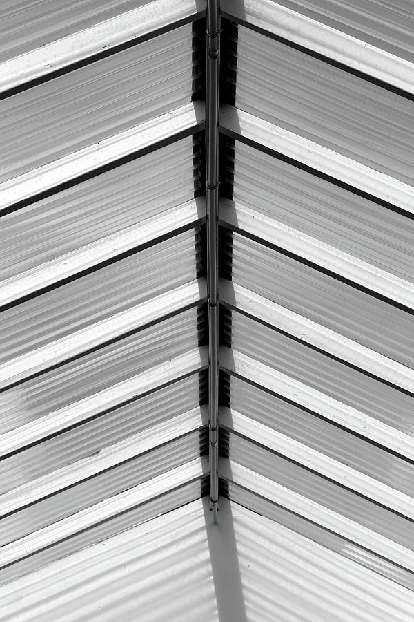 Skylight Abstract 7 BW 080319 Photograph by Mary Bedy