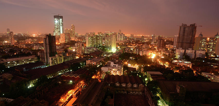 Skyline At Night-mumbai Photograph by ©mehul
