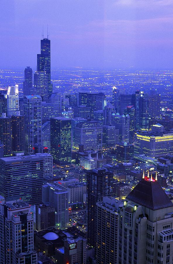 Skyline Dusk, Chicago, Il Photograph by Mark Gibson