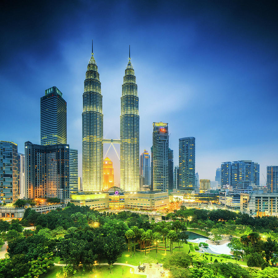 Skyline, Kuala Lumpur, Malaysia Digital Art by Maurizio Rellini
