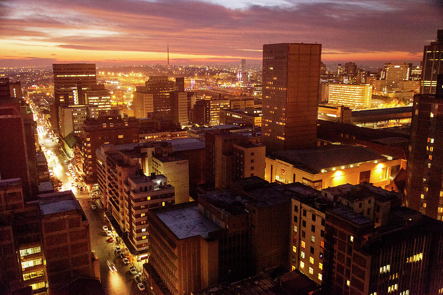 Skyline Of Johannesburg City Center Photograph by Bfg Images
