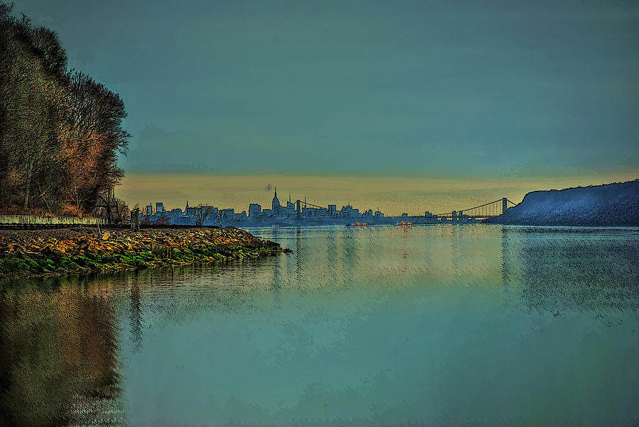 Skyline of New york looking down the Hudson Photograph by Cordia Murphy