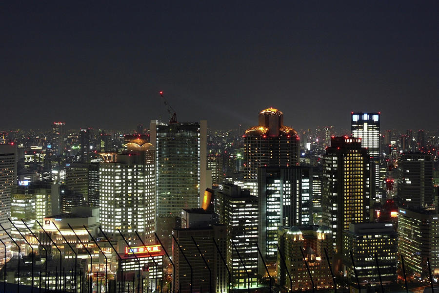 Skyline Of Osaka Nightscape Photograph by Alvin Law