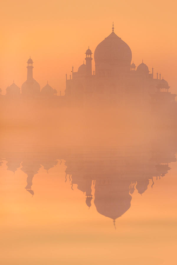 Sunset Photograph - Skyline Of Taj Mahal At Sunrise, Agra by Jan Wlodarczyk