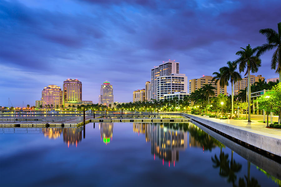 Skyline Of West Palm Beach, Florida Photograph by Sean Pavone - Fine ...