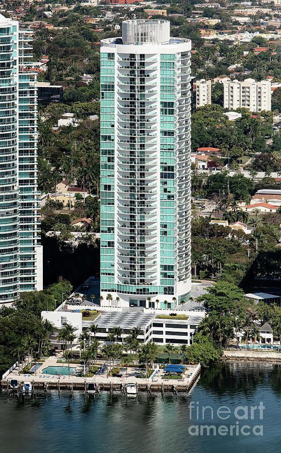 Skyline on Brickell Condos Miami Aerial Photograph by David Oppenheimer