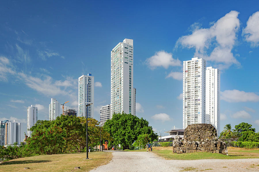 Skyline, Panama City, Panama Digital Art by Lumiere
