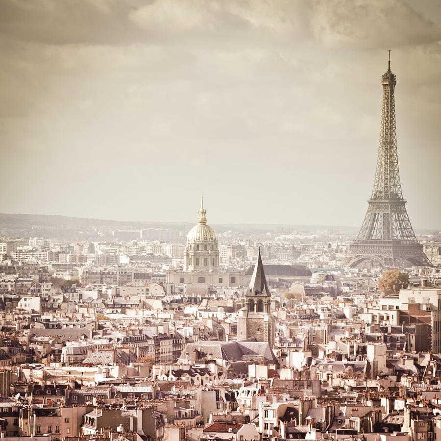 Skyline Paris France With The Eiffel Photograph by Mundusimages
