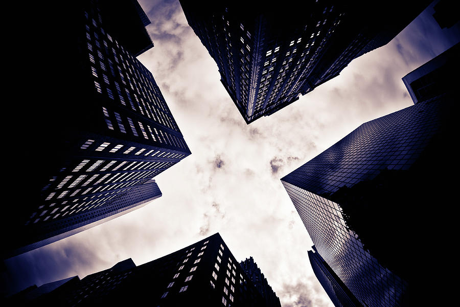 Skyscraper Financial District, Dark Photograph by Moreiso
