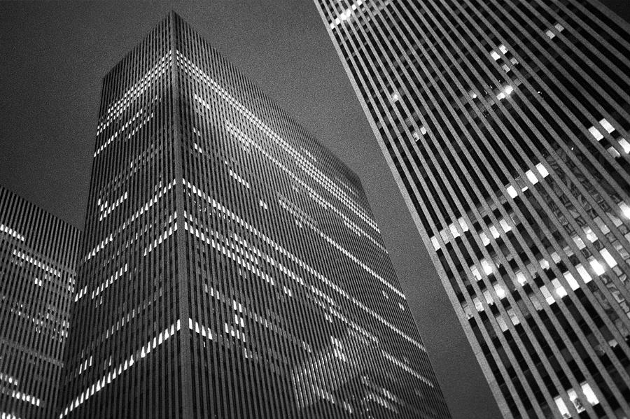 Skyscrapers At Night Photograph by Adam Garelick