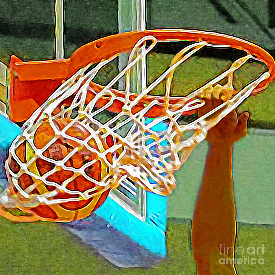 Klay Thompson Photograph - Slam Dunk Basketball 20190106 square by Wingsdomain Art and Photography