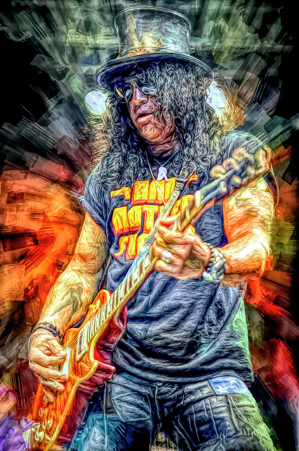 Slash, Guitarist, Guns N' Roses by Mal Bray